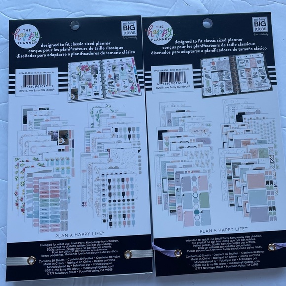 2 Books Happy Planner Stickers  FARMHOUSE 715 Pieces FREE SPIRIT 813 Piec… - Picture 2 of 6